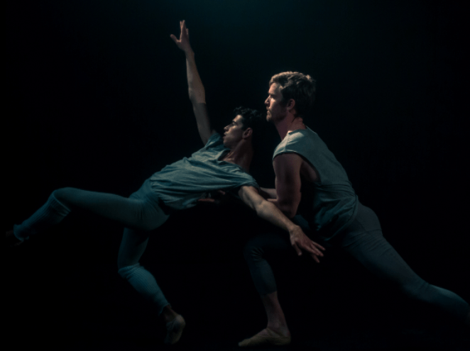 Two men dance in Boys on Film: Love To Love You