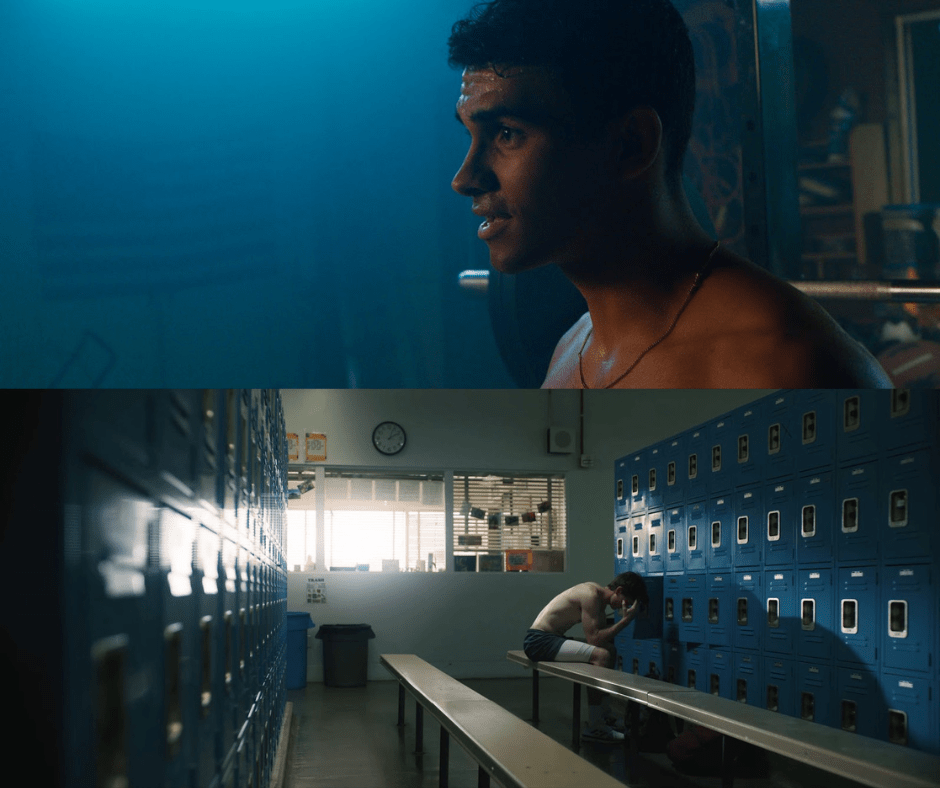 Riley Film Review - Pic 1 Jayden in Riley's Room - Pic 2 Riley struggles in the locker room